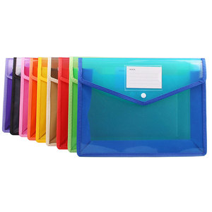 BECOL, venta al por mayor, etiqueta, bolsillo, botón a presión, A4, sobre, carpeta de archivos expansible, carpetas de archivos de plástico coloridas para usos múltiples - Product Image 1