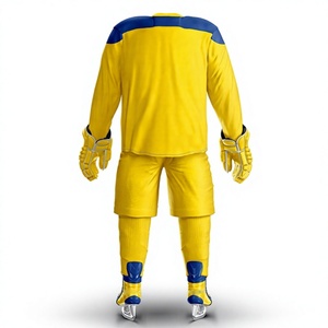 Uniforme de Hockey sobre Hielo Amarillo para Hombre LAPUS BURGUNDY, Impresión por Sublimación, Transpirable, 100% Poliéster, Equipo de Protección para Adultos - Product Image 4