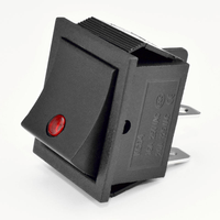 Interruptor Basculante Resistente KCD2 ON-OFF de 4 Pines DPST con Iluminación de Punto y Terminales de Soldadura para Coche y Barco