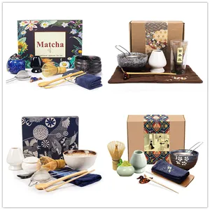 Newell Premium Japanese Tea Gift Set Accessories Including Whisk Bowl Holder and Scoop Bamboo Matcha Whisk Sets for Matcha