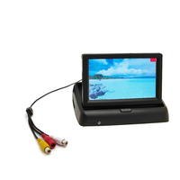 Tampilan Monitor lipat LCD TFT 5 inci, sistem parkir tampilan belakang dasbor mobil dengan pemutar DVD untuk truk