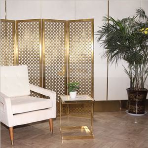 ANN026 Customized Multi-Functional Durable Modern Design Interior <b>Room</b> <b>Dividers</b> Stainless Steel 304 Gold Mirror Hairline Full - Product Image 3