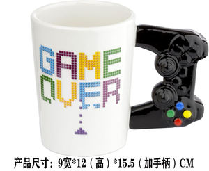 Tasse à thé ou à café en céramique en forme de manette de jeu moderne - Accessoires amusants pour la maison, cadeaux mignons, ensemble de tasses pour le <span class=keywords><strong>Secret</strong></span> Santa - Product Image 2