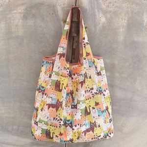 Bolsa de Compras Plegable, Ligera, Portátil y Ecológica con Diseño de Rayas Medianas, Estilo Horizontal - Product Image 2