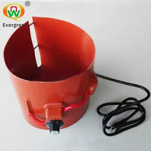 Calentador de tambor, almohadilla calefactora de goma de silicona flexible, elemento calefactor para tambor de aceite