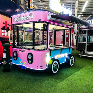 Camión de Comida Eléctrico Retro Personalizable, Carrito Móvil de Jugos de Frutas y Helados, Vehículo de Comida Rápida para Exteriores - Product Image 4