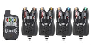 Ensemble d'alarme de morsure de pêche sans fil avec fonction de <span class=keywords><strong>test</strong></span> de portée 1 + 4 alarme de pêche à la carpe et récepteur - Product Image 5