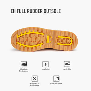 פלדת הבוהן הפלדה להחליק צלחת לא תחרה עם גומי outsole בטיחות נעלי בטיחות בעבודת מגפי מגפיים - Product Image 3