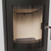 Cheminée moderne design autoportante en acier poêle à bois intérieur haute puissance confort pour chambre à coucher appartement avec vue large sur le feu