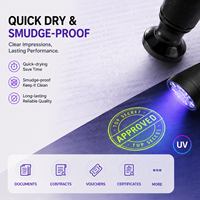 Encre de recharge invisible photosensible UV de sécurité, non visible sous la lumière naturelle, pour le tamponnage de bons de papier et de certificats