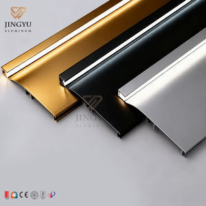 आधुनिक डिजाइन फर्श अंडरलेमेंट एल्यूमीनियम स्कर्ट बोर्ड धातु गोल्ड ब्लैक सिल्वर बेबोर्ड अनुकूलित - Product Image 2