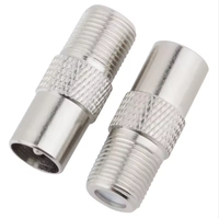 Harga Pabrik Konektor RF Koaksial Konektor Jack TV Female Adaptor IEC IEC-male ke F-female Adaptor CATV IECM-FF