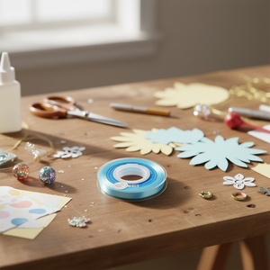 Nastro in Raso Ilan 0,6cm 25y Blu Cielo per Artigianato - Product Image 3