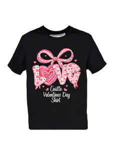 Coitte Camicia Love per San Valentino da donna, manica corta, rosa, romantica, con stampa di cuori, girocollo, vestibilità regolare, primavera estate - Product Image 1