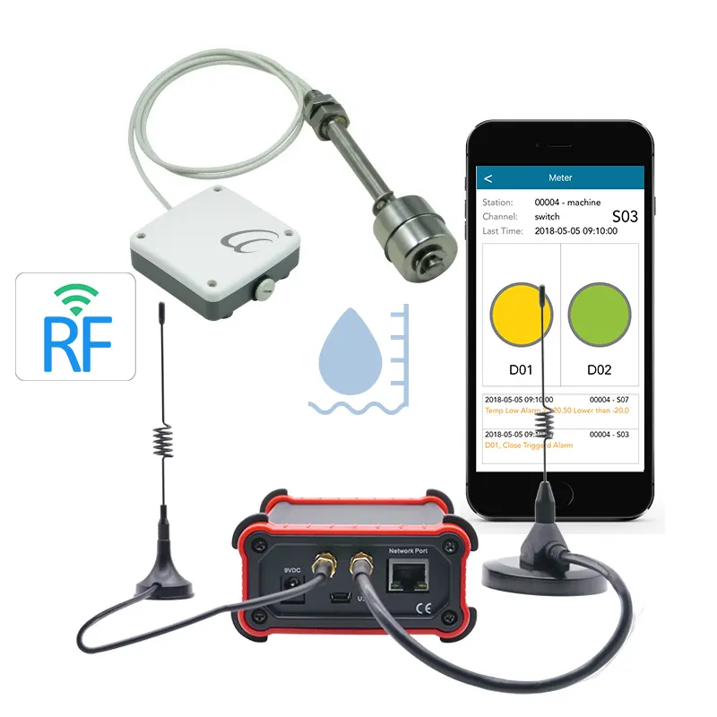 Afstandsbediening Draadloze Iot Sensoren Fabrikant Apparaat Draadloos Float Level Switch Pomp Monitoring Systeem