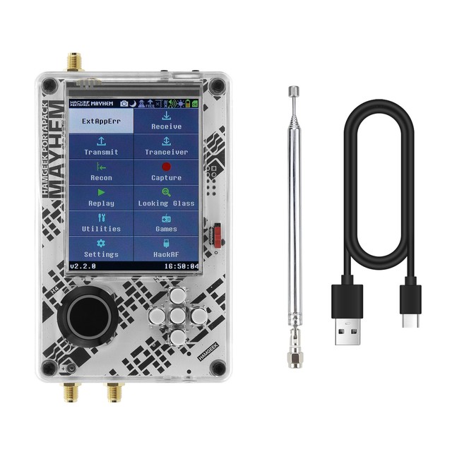 HAMGEEK HackRF One Software Defined Radio MAX2839 R9C + Portapack H4 V2.2.x SDR Radio Assembled with 1 Antenna