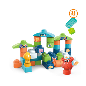 May Mắn Đồ Chơi 22 Mảnh Nhựa Xây Dựng Khối Thiết Lập Động Vật Nhỏ Côn Trùng Thiên Đường Hạt Lắp Ráp Giáo Dục Mô Hình Đồ Chơi - Product Image 1