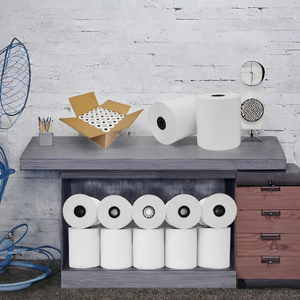 กระดาษม้วนความร้อนสำหรับพิมพ์ใบเสร็จแบบชั้นเดียว ขนาด 57 x 40 มม. น้ำหนัก 70 แกรม ปลอดสาร BPA สำหรับเครื่อง POS - Product Image 2