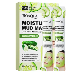 Face Mask 10pcs Cucumber Mud Mask Deep Cleansing Remove Blackheads And Shrink Pores Mask Facial Skin Care Products
