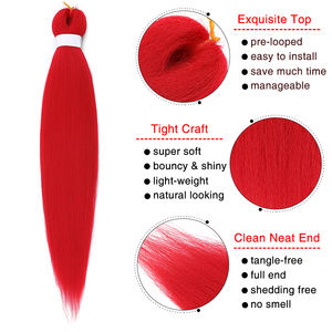 Extensions de couleurs personnalisées Crochet pour l'expression des cheveux africains Tresses ombrées Tresse facile Cheveux tressés synthétiques pré-étirés - Product Image 5