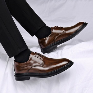 Zapatos Formales Casuales de Negocios para Hombre 2025, con Cordones, Impermeables, Estilo Italiano Personalizado, para Otoño, que Aumentan la Estatura, Ideales para Bodas - Product Image 3