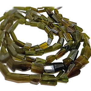 Cuentas de granate Vessonite natural, talladas con láser en forma de briolette, de 10 a 15 mm, pulidas, vendidas por hebra de 8 pulgadas de largo. - Product Image 1