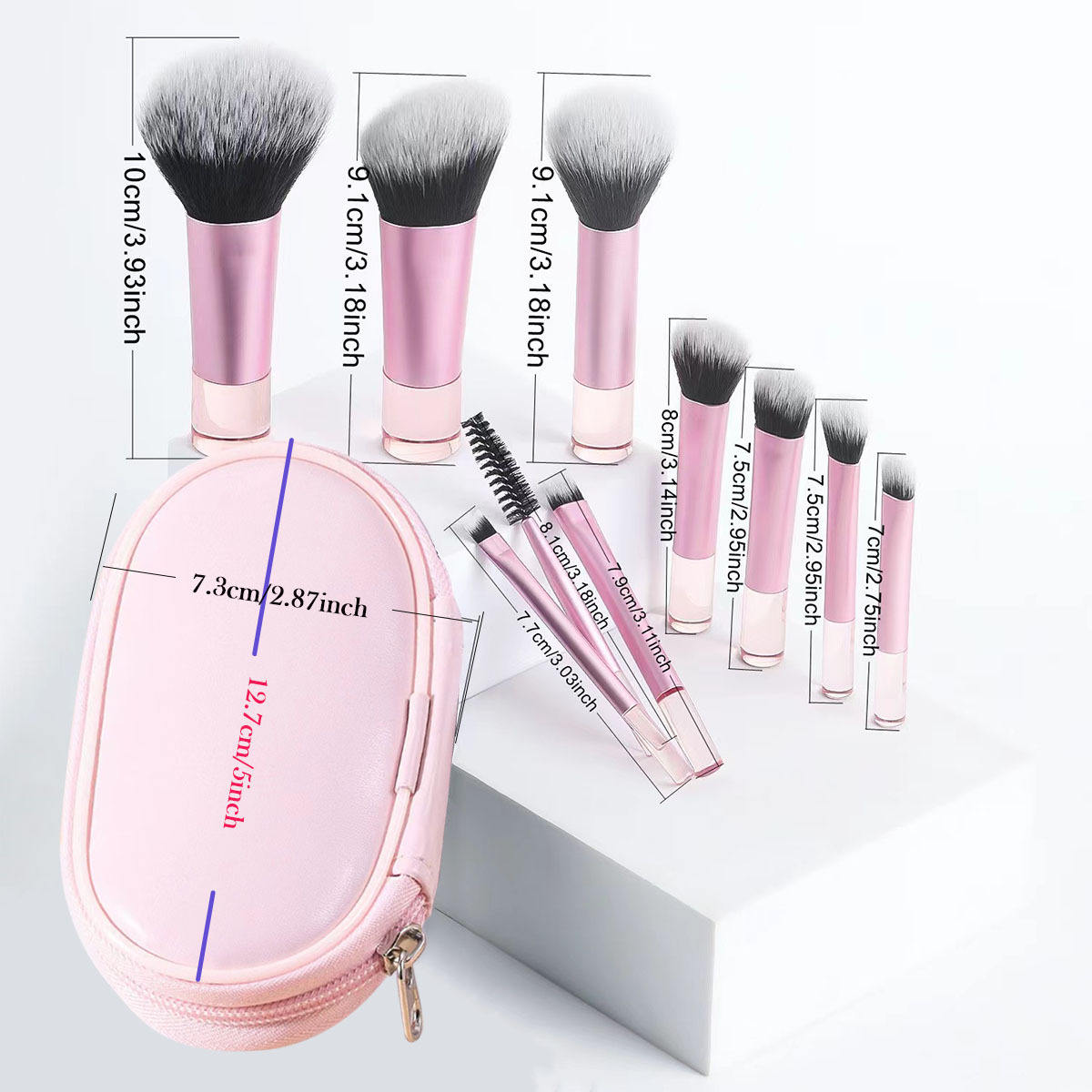 แปรง + กระเป๋า10ชิ้น