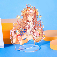 Figurine Anime Personnalisée sur Socle en Acrylique Transparent, Breloque de Dessin Animé, Design de Jeu, Décoration de Bureau Personnalisée, Modèle, Porte-clés, Cadeau