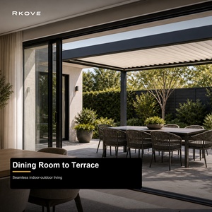 Pérgola Inteligente Motorizada de Aluminio Serie RK-C2 de RKOVE para Terraza de Comedor al Aire Libre - Product Image 3