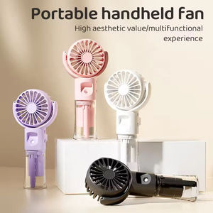 Mini Ventilador de Mano Recargable por USB, 4 Velocidades, Portátil, Plegable, con Función de Rociado - Product Image 1