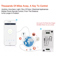 QIACHIP 433Mhz RF Wifi Commutateur Tuya App Télécommande Sans Fil Commutateur Panneau Mural 433.92MHz Transmetteur pour Smart Home DIY