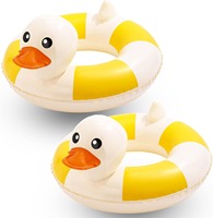 Bouée gonflable tête de canard rayée mignonne pour enfants, jouet flottant pour piscine et plage, idéal pour l'été et les jeux aquatiques