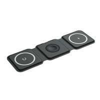 Station de charge sans fil de bureau Portable 3 en 1 chargeur sans fil magnétique pliant 15w support de charge rapide pour Apple 12