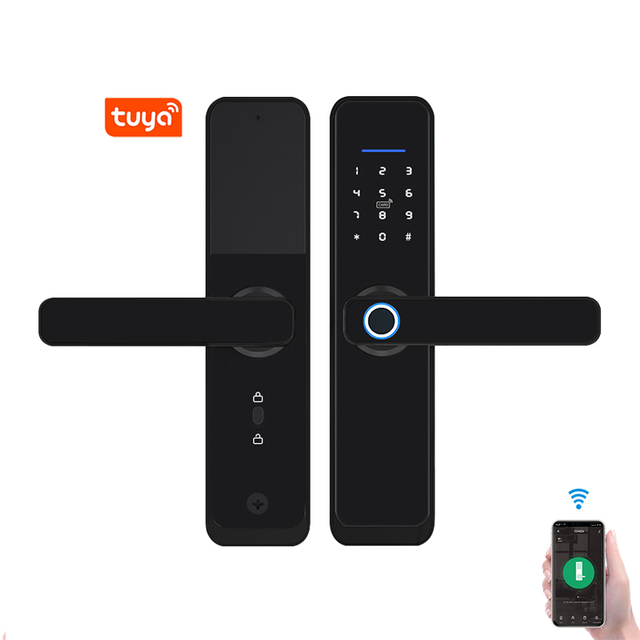 Waterproof Outdoor Tuya Zigbee TTlock App Wi-Fi Remote Control Keyless Fingerprint Smart Aluminum Door Lock X2