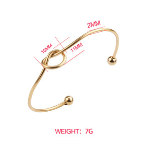 High Quality 18K Gold Plated Stainless Steel Jewelry Stainless Steel <strong>Bangles</strong> Heart <strong>Knot</strong> Bracelet Women's Jewelry Fashion <strong>Bangle</strong> - Product Image 5