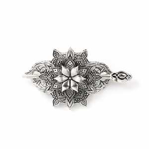 Pince à cheveux bohème nordique viking rétro en alliage de lotus, pince à cheveux norvégienne personnalisée pour femmes, tressée, tendance, 6 cm - Product Image 6