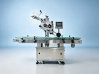 Machine d'étiquetage à plat pour ligne d'assemblage