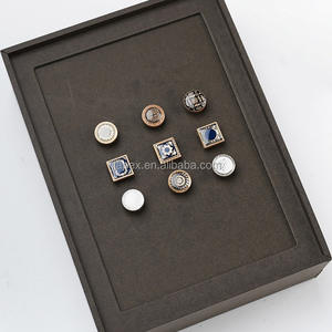Fabbrica OEM ODM Custom Logo Design in lega di zinco in metallo 4 parte camicia pulsante premere il pulsante Thobe chiusura a bottone per indumento - Product Image 5