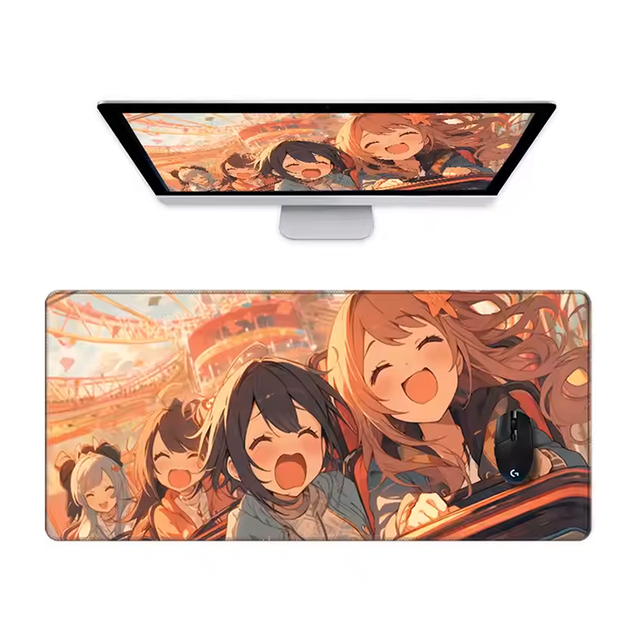 Vibrant Anime Sublimation Printed XXL Gaming Mat Custom Wholesale Cute Characters High Performance Mouse Mat