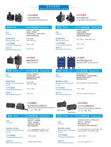 Zing G9A05-200E00AF หูสวิตช์ไมโครแบบกดสวิตช์ที่มีความไวต่อการสัมผัส IP67ไดร์เป่าผมที่ใช้กับขาลูกสูบด้านล่างได้ - Product Image 3