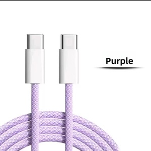 Bện Siêu Nhanh Sạc Cáp Dữ Liệu Loại-C Để Loại-C Điện Thoại Di Động Máy <span class=keywords><strong>In</strong></span> Tương Thích Với USB C Ladekabel IOS Cho <span class=keywords><strong>Iphone</strong></span> - Product Image 5