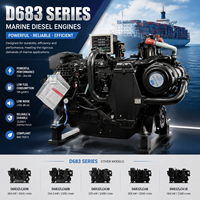 D683 Serie Schiffsdieselmotor 6-Zylinder Wassergekühlter Motor 2200rpm-2430rpm für Frachtschiffe und Marine-Generatorsätze