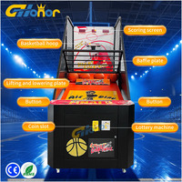 Machine de simulateur de basket-ball à pièces de jeu de sport de terrain de jeu intérieur de vente chaude