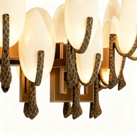 Luminaire suspendu en albâtre naturel importé d'Espagne, design 2026, nouvelle texture de luxe pour salon, chambre et salle à manger