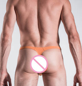 2022 nueva moda personalizada hombres cintura baja malla Sexy divertido Bikini espalda vacía T pantalones suspensorio T-string calzoncillos Pantalones cortos ropa interior para <span class=keywords><strong>Gay</strong></span> - Product Image 1