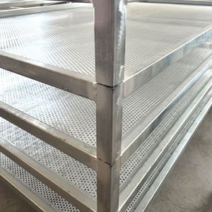 Commercial Food Grade Stainless Steel Multi-Tier Drying Cart Four-Wheel <b>Trolley</b> Rust-Resistant Dehydrating Rack - Product Image 2