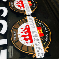 Enseigne commerciale extérieure personnalisée, lettres en acrylique 3D lumineuses, enseigne lumineuse pour pizzeria, enseignes néon, enseigne éclairée par LED