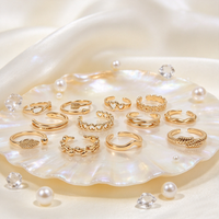 Offre Spéciale – Bagues d'orteil ajustables en alliage plaqué or avec motifs Cœur, Étoile, Lune – Bijoux de plage estivaux pour femme