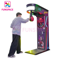 Machine de boxe à poinçon d'arcade à pièces Funspace Machine de jeu d'arcade de boxe dynamique électronique