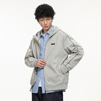 Sweat-shirt à capuche pour homme, modèle lourd, en coton French Terry 420 g/m², avec fermeture éclair